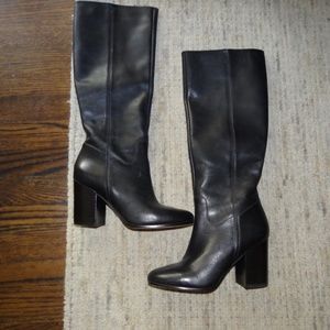 Via Spiga Black Leather Women's Boot 8 (38)